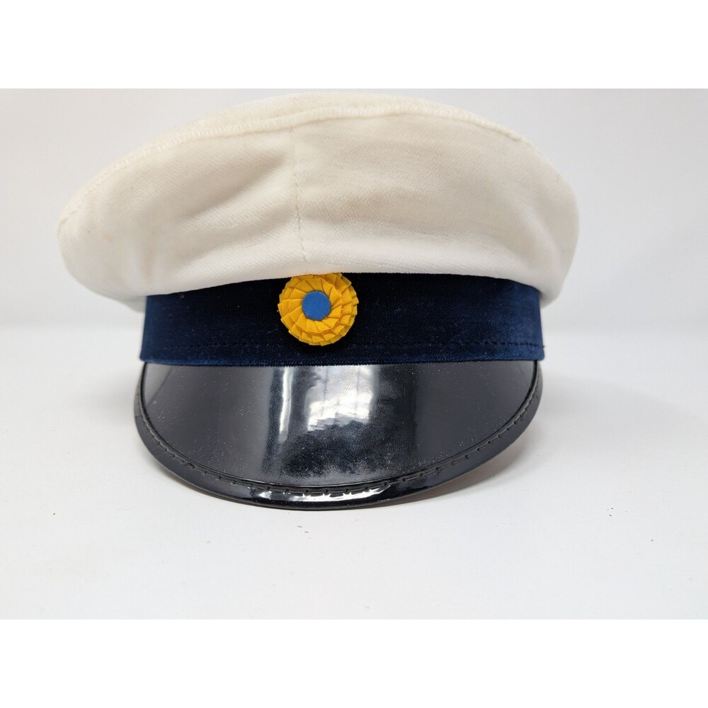 Vintage Wigens Sweden Studentmossa Nautical Sailor Cap White Size 59 NWT